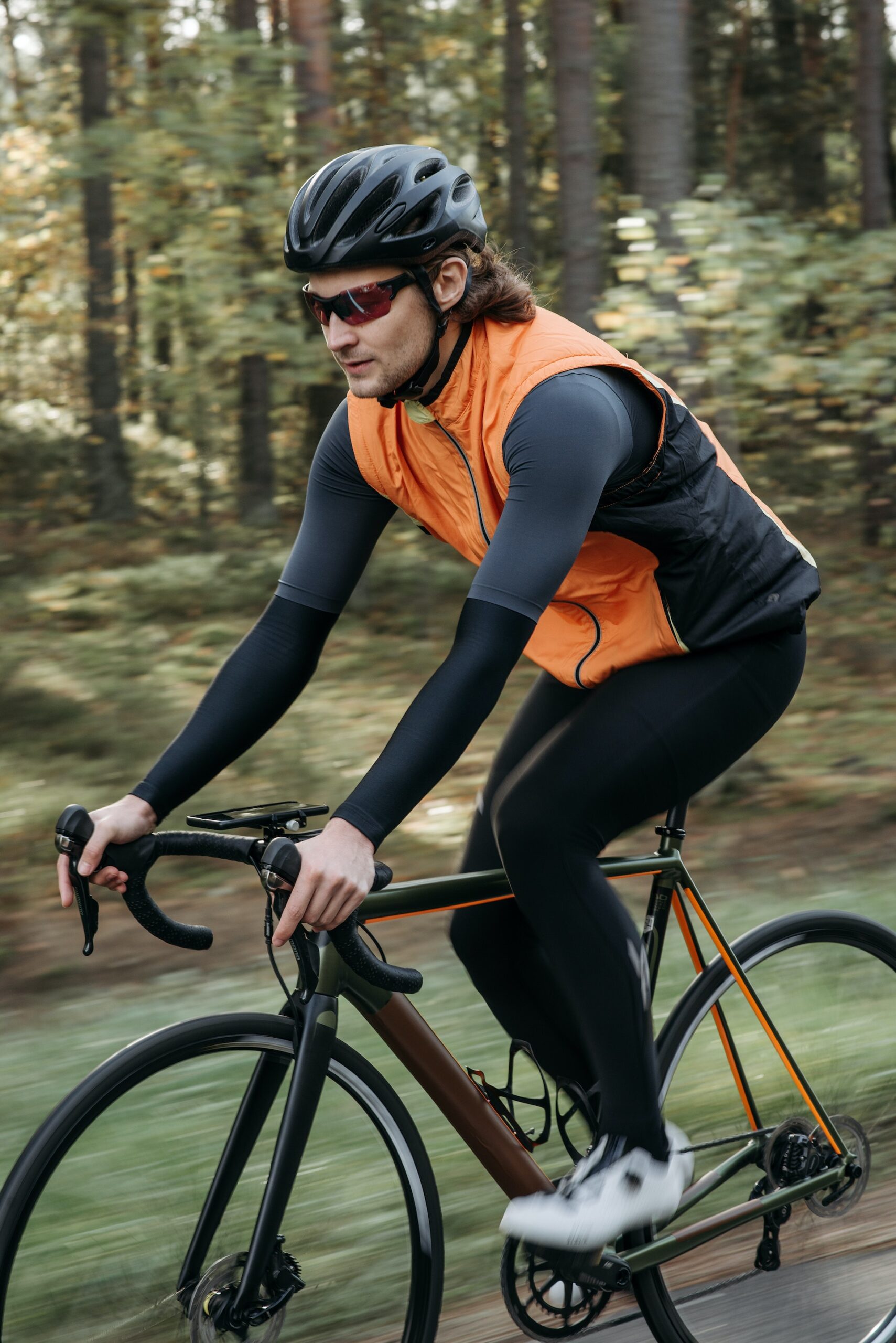 A Cyclist Riding a Bike A Cyclist Riding a Bike